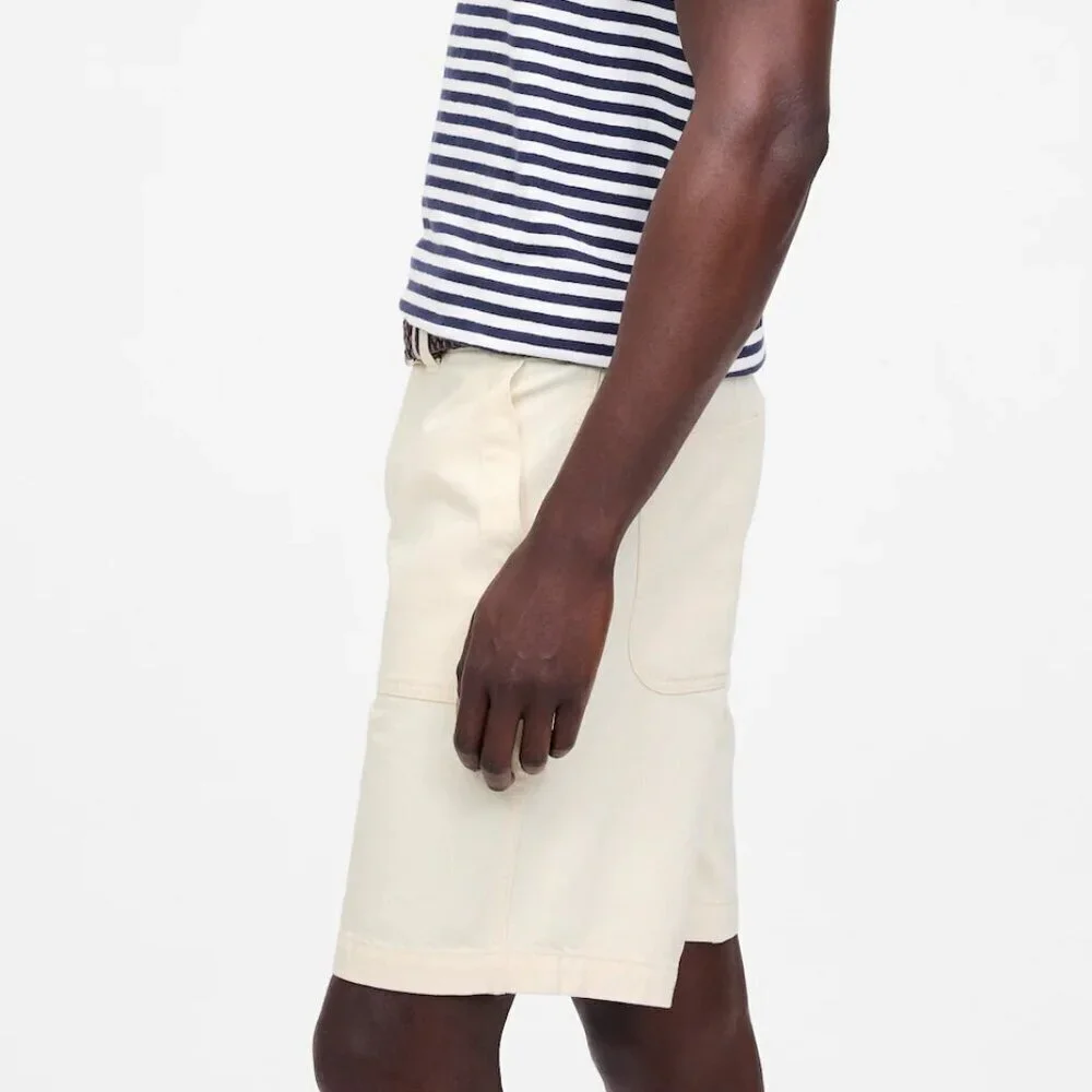 Madewell Men's Patch Pocket Shorts Summer Denim Cream Size 30 NWOT